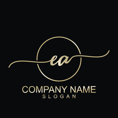 EA Luxury Initial Logo Design Vector Template