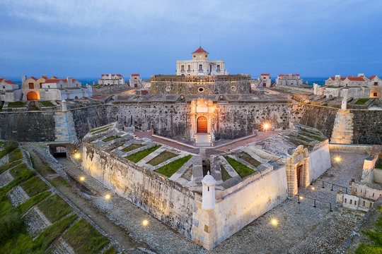 Elvas Fort drone aerial view in Portugal