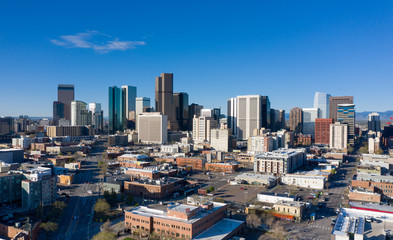 Fototapeta na wymiar Aerial view of Denver, Colorado