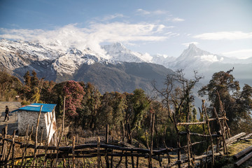 View of the Himalayas ranges