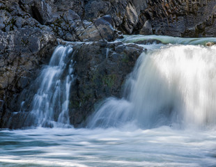 beautiful waterfall from the river