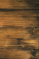 Vintage brown wood background - Old weathered wooden plank painted in brown color.