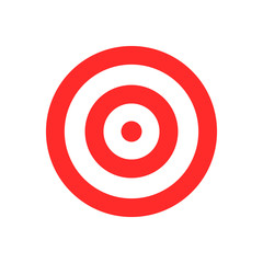 Target icon. Goal vector illustration isolated on white. Marketing or business aim.