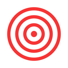 Target icon. Goal vector illustration isolated on white. Marketing or business aim.