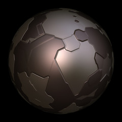 futuristic 3d sphere ball 