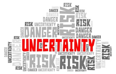 Word cloud about "risk", "danger", "uncertainty"