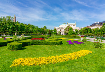 Obraz premium Volksgarten park in spring, Vienna, Austria