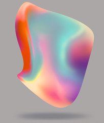 Abstract minimal gradient shape for branding, advertising in colorful smooth design blob style. Modern trendy background cover posters, banners, flyers, placards