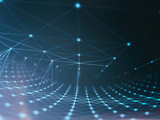 Abstract geometry surfaces, lines and points background, Used as digital wallpaper and technology background.
