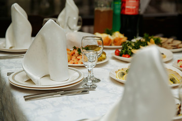 Festive table. Serving Celebration. Laid table