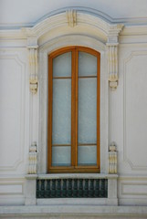 old window in the old building