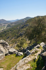 Obraz premium Serra de Sao Mamede mountains in Castelo de Vide, Portugal
