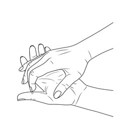 female hands. eps10 vector stock illustration