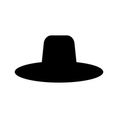 Hat icon, vector on white background