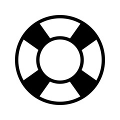 Lifebuoy icon on white background