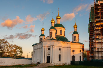 Temple of the Fedorov Icon of the Mother of God in the ancient Russian city of Uglich.The Bogoyavlensky Monastery