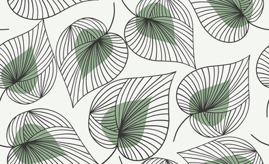 Seamless floral pattern.  Vector hand draw floral background