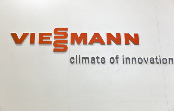 Viessmann booth at Aqua Therm exhibition in Kyiv, Ukraine.