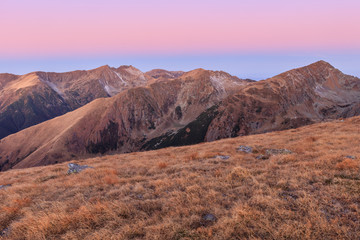 sunrise in Fagaras Mountains, Romania