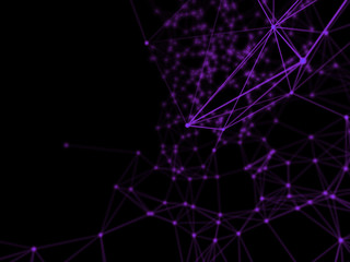 Abstract geometry surfaces, lines and points background, Used as digital wallpaper and technology background.
