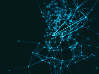 Abstract geometry surfaces, lines and points background, Used as digital wallpaper and technology background.
