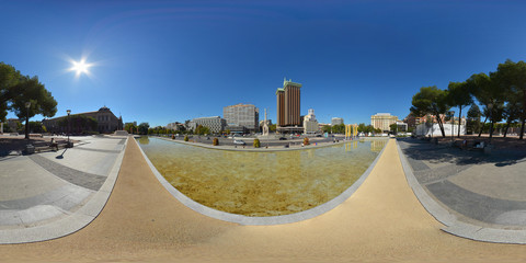 360 panorama of Colon Square, Madrid