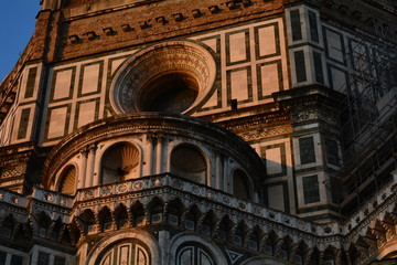 Fototapeta na wymiar dettaglio Santa Maria del Fiore al tramonto, Firenze 