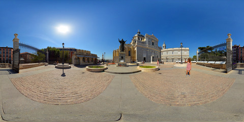 360 panorama of Almudena Cathedral, Madrid