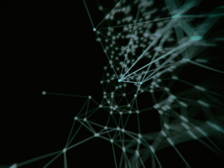 Abstract geometry surfaces, lines and points background, Used as digital wallpaper and technology background.
