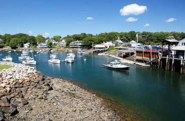 Perkins Cove on a Sunny Day, Ogunquit, Maine. 