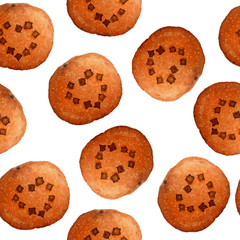 seamless watercolor hand drawn pattern bright orange tangerine fruits and cloves for christmas new year celebration decoration design traditional winter element for mulled wine aromatic fragrance