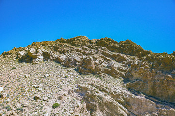 Mountains close up near Pumamarca in northwest Argentina