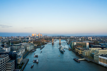 Obraz premium Aerial view of London city skyscrapers 