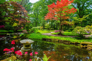 Fantastic view on japanese garden in the Hague