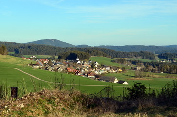 Fototapeta na wymiar Blick auf Breitnau im Schwarzwald