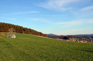 Obraz premium Blick auf Breitnau im Schwarzwald