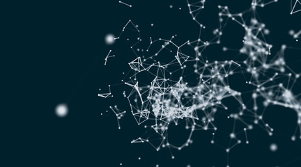 Abstract geometry surfaces, lines and points background, Used as digital wallpaper and technology background.
