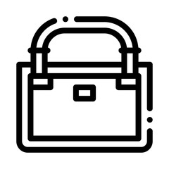 fashionable women bag icon vector. fashionable women bag sign. isolated contour symbol illustration