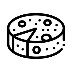 head of cheese icon vector. head of cheese sign. isolated contour symbol illustration