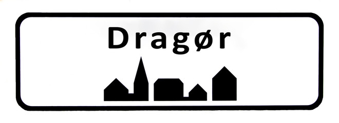 City sign of Dragør