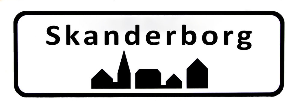 City sign of Skanderborg