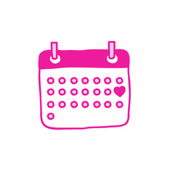 calendar February doodle icon