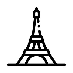eiffel tower icon vector. eiffel tower sign. isolated contour symbol illustration