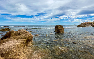 Rocks in clear water