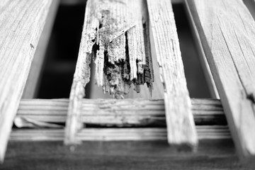 古い木材のクローズアップ