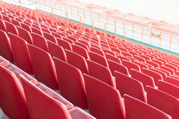 Naklejka premium View of the grandstand seats at the stadium