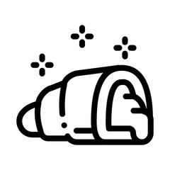 stuffed croissant icon vector. stuffed croissant sign. isolated contour symbol illustration