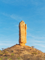 View of Vingerklip near Khorixas, Namibia