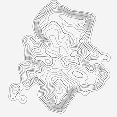 Contour topographic map. Geographic grid map background. Vector illustration.