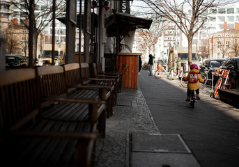 Fototapeta na wymiar Empty city streets during Coronavirus pandemic